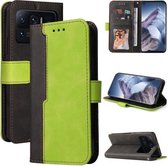 Voor Xiaomi Mi 11 Ultra Zakelijke Stiksels-Kleur Horizontale Flip PU Lederen Case met Houder & Kaartsleuven & Fotolijst (Groen)