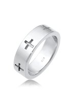 Elli Dames Ring Dames Cross Cut-Out Faith in 925 Sterling Zilver