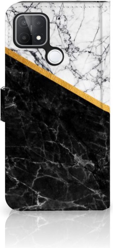 Coque Mobile OPPO A15 GSM Case Marbre White Noir