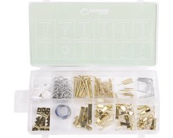 Benson Ophanghaken set - 180-delig - Inclusief fotohangers en koepelspijkers - Assortiment box