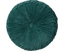Dutch Decor - KAJA - sierkussen Ø40 cm - rond - velvet - Sagebrush Green - groen