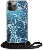iPhone 12 Pro hoesje met koord - Oceaan blauw | Apple iPhone 12 Pro case |