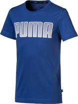Puma T-shirt Ka Jongens Katoen Blauw/wit Maat 140