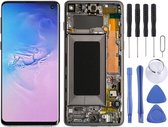 Let op type!! LCD Screen and Digitizer Full Assembly with Frame for Galaxy S10 (Black)