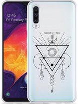 Galaxy A50 Hoesje Abstract Moon Black - Designed by Cazy