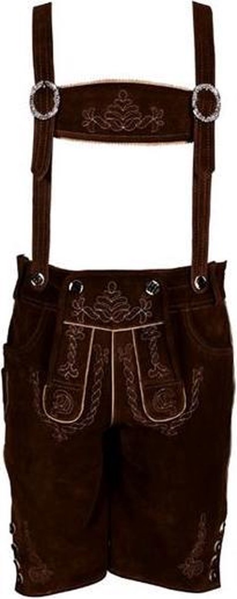 Leren Lederhose- Seppl donker bruin - 52