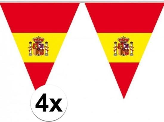 4x lignes de drapeau de supporter d'Espagne 5 mètres - thème espagnol -  décoration de... | bol.com