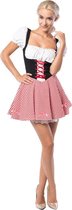 Oktoberfest Jurk Dames | Tiroler jurk Dames met strikje | Dirndl Eva | Rood| Maat 40