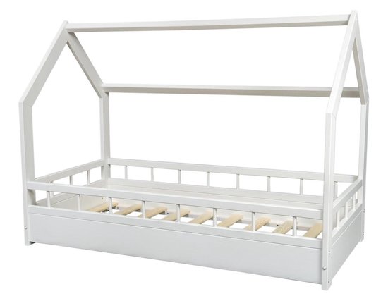 Lit En Bois Lit Cabane Lit Bebe Lit Bebe 160x80 Avec Barriere Incl Bol Com