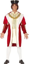 FIESTAS GUIRCA, S.L. - Driekleurig klassiek middeleeuwse koning kostuum voor heren - L (50) - Volwassenen kostuums