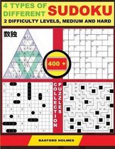 4 Types of Different Sudoku. 2 Difficulty Levels, Medium and Hard. 400 Collection Puzzles