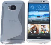 HTC one M9 S Line Gel Silicone Case Hoesje Transparant