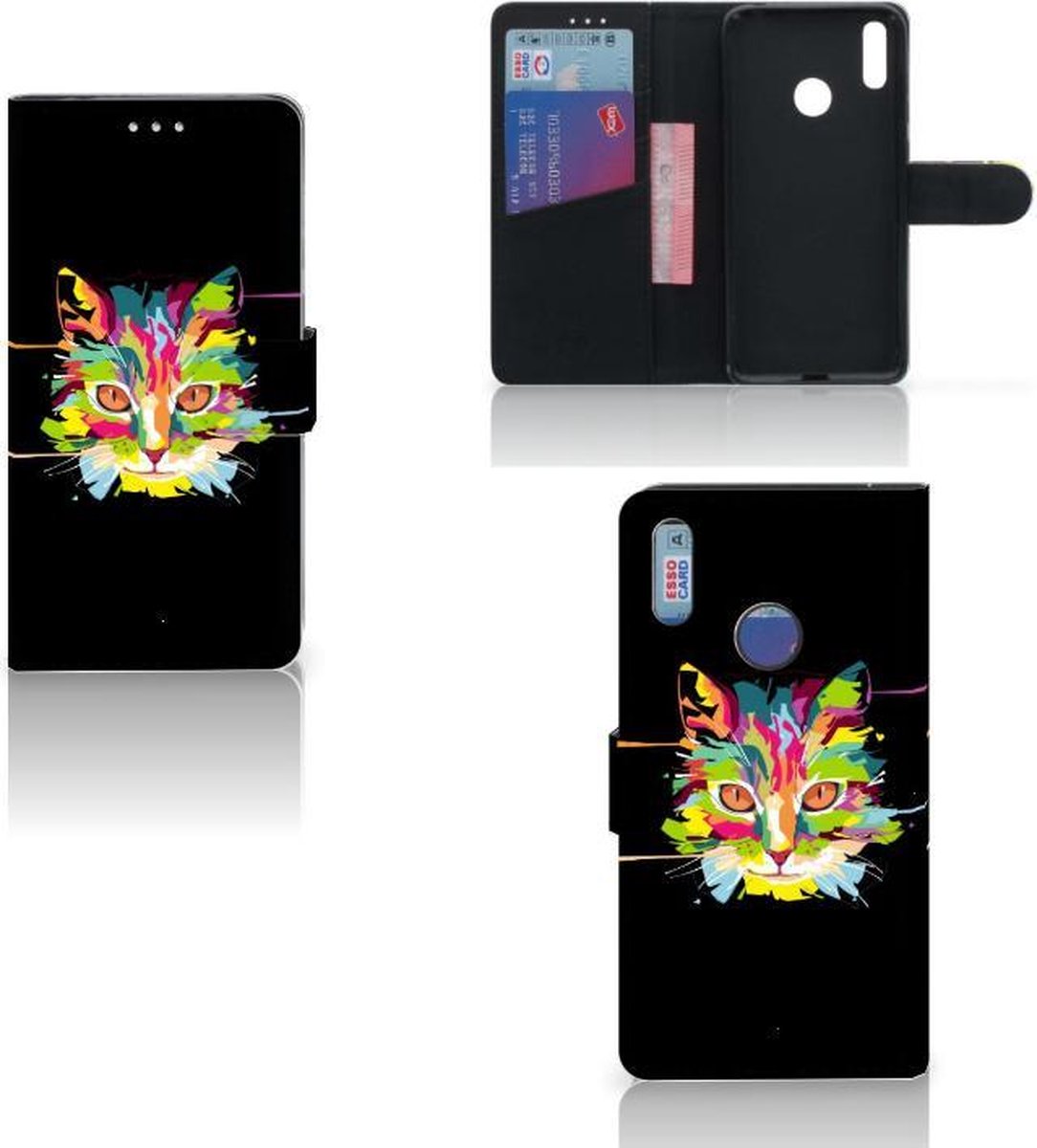 Huawei Y7 (2019) Leuk Hoesje Cat Color