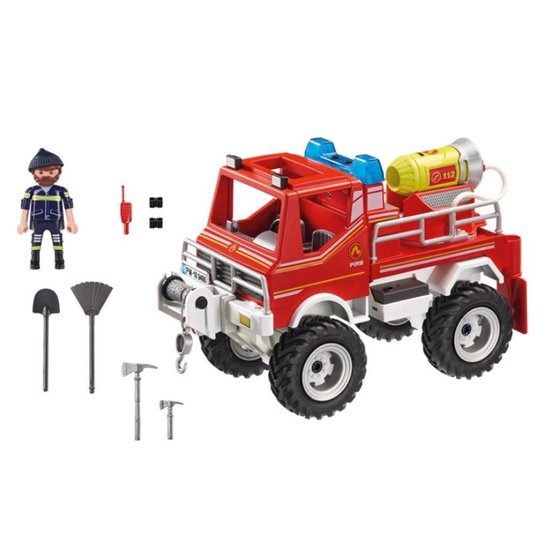 PLAYMOBIL City Action Brandweer terreinwagen met waterkanon - 9466 - PLAYMOBIL