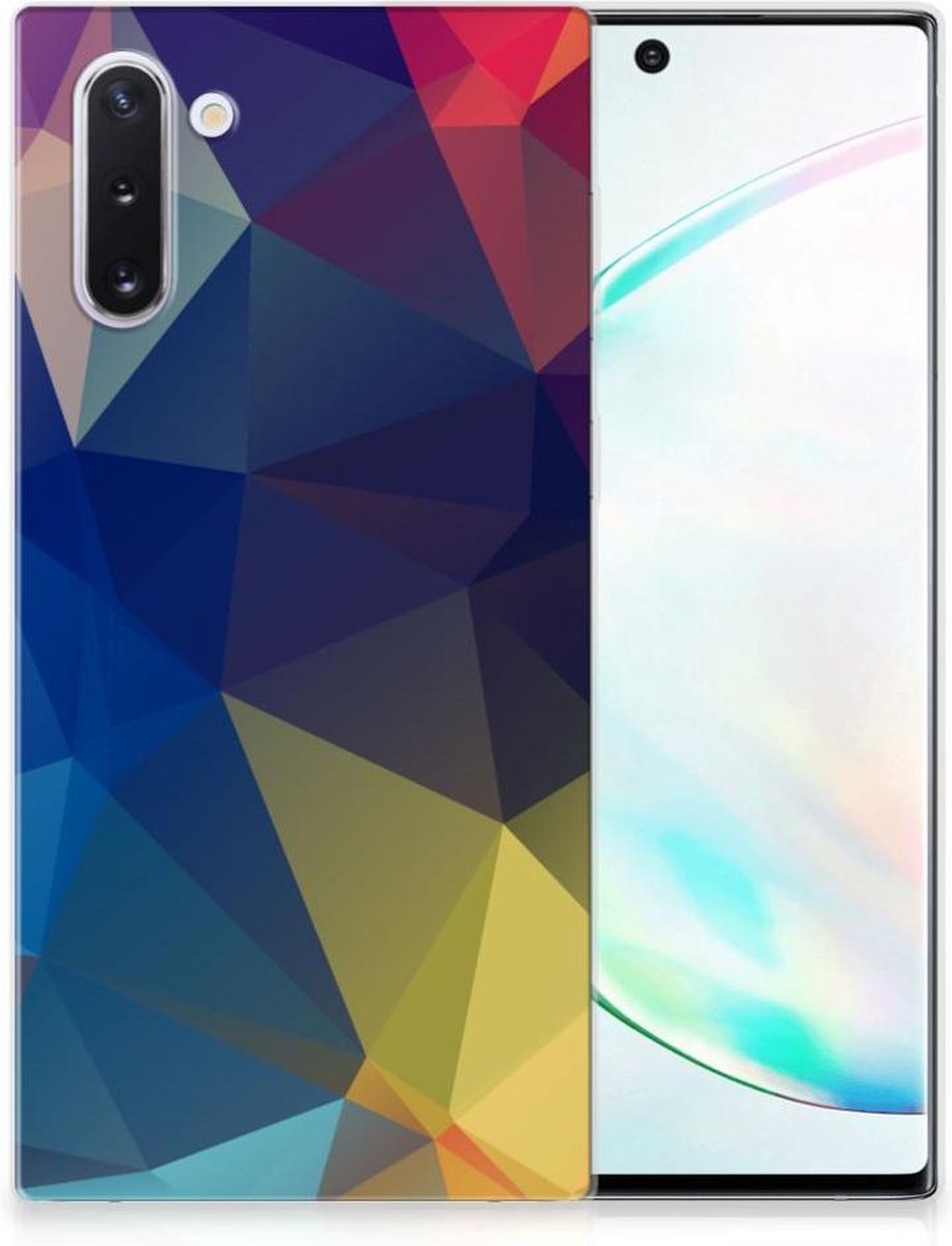 Samsung Galaxy Note 10 TPU Hoesje Polygon Dark