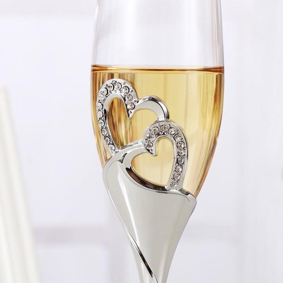 onderdelen Injectie Per ongeluk 2 stuks kristal bruiloft toasten Champagne fluiten glazen drinken Cup  partij huwelijk... | bol.com