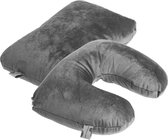 Cuddlebug Reiskussen 2-in-1 Hoofd-/nekkussen 30 Cm Grijs