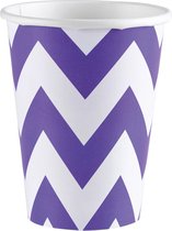 Feestbekers Waves 266 ml 8 Stuks Paars