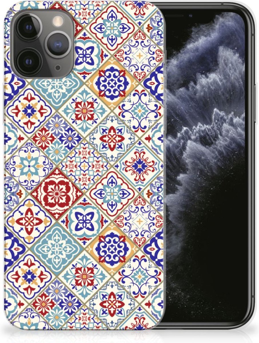Apple iPhone 11 Pro TPU Siliconen Hoesje Tiles Color