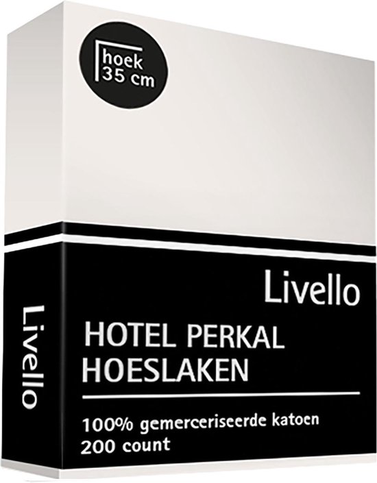 Gilder Hoeslaken Perkal - Ivoor 80x220