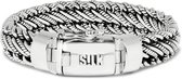 SILK Jewellery - Zilveren Armband - Weave - 734.23 - Maat 23