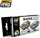 AMMO MIG 7128 Black & White Technique - Acryl Set Verf set