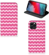 iPhone 11 Pro Hoesje met Magneet Waves Pink