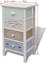 Ladekast (INCL anti kras viltjes) met 4 lades / schoenenkast / dressoir kast / gangkast schoenen kast / commode kast / opbergkast