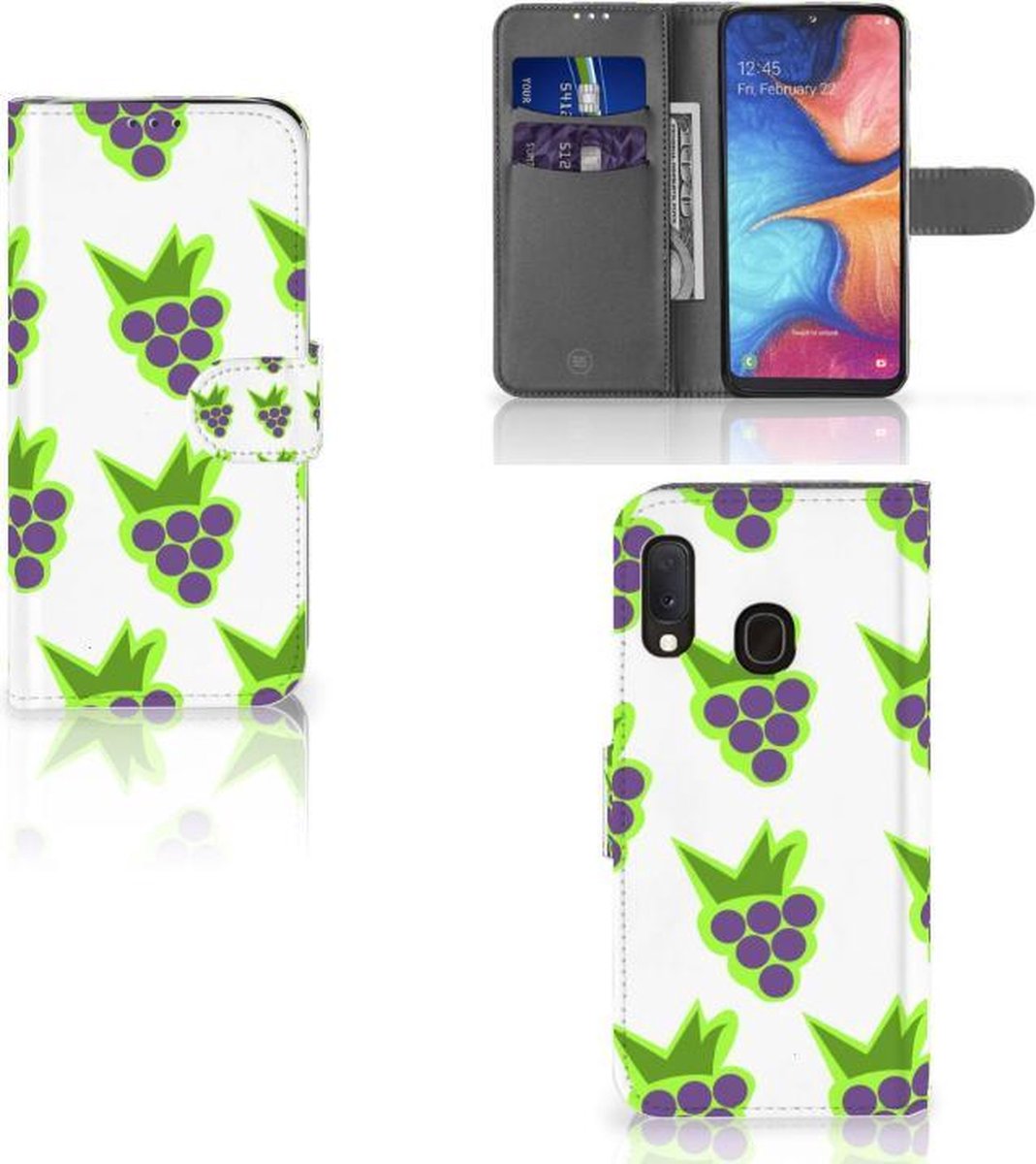Samsung Galaxy A20e Book Cover Druiven