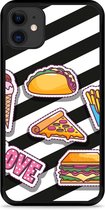 iPhone 11 Hardcase hoesje Love Fast Food - Designed by Cazy