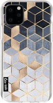 Casetastic Apple iPhone 11 Pro Hoesje - Softcover Hoesje met Design - Soft Blue Gradient Cubes Print