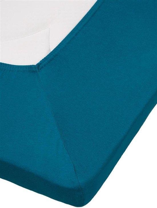 Uitstekende Jersey Splittopper Hoeslaken Zeegroen 180x200 Heerlijk