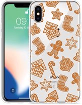 Geschikt voor Apple iPhone X Hoesje Christmas Cookies - Designed by Cazy