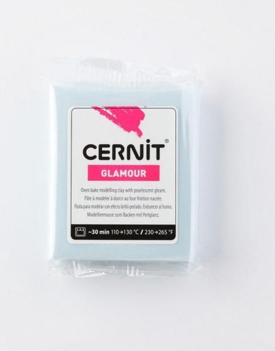 Boetseerklei blauw - Cernit Glamour 56g blue