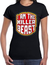 Halloween killer beast verkleed t-shirt zwart voor dames S