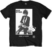 Bob Dylan Heren Tshirt -M- Blowing In The Wind Zwart