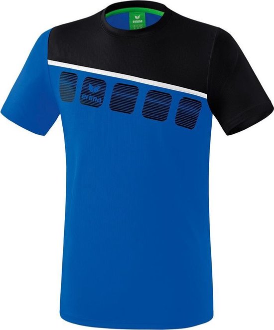 Erima Teamline 5-C T-Shirt Kind New Royal-Zwart-Wit Maat 140