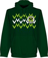 Nigeria 2018 Pattern Hooded Sweater - Donker Groen - XXL