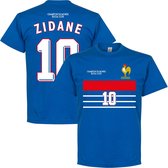 Frankrijk Champions 1998 Retro T-Shirt + Zidane 10 - XL