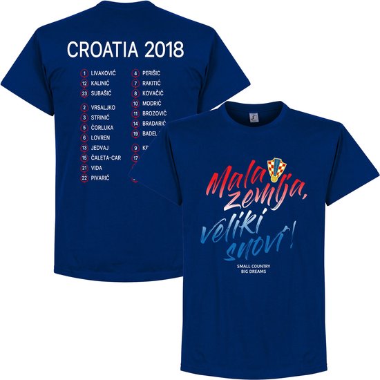Kroatië Mala Zemlja, Veliki Snovi WK 2018 Selectie T-Shirt - Navy - L