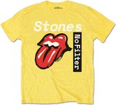 The Rolling Stones Heren Tshirt -S- No Filter Text Geel