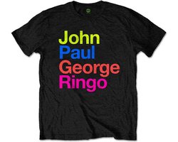 The Beatles - JPG&R Pepper Suit Colours Heren T-shirt - XL - Zwart