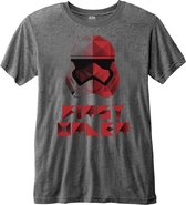 Star Wars Heren Tshirt -S- Episode VIII First Order Geo Grijs