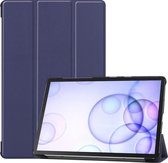 Tri-Fold Book Case - Samsung Galaxy Tab S6 Hoesje - Donkerblauw