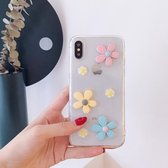 Let op type!! Schokbestendige epoxy Daisy patroon zachte TPU Case voor iPhone XR