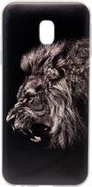 ADEL Siliconen Softcase Back Cover Hoesje Geschikt voor Samsung Galaxy J3 (2017) - Donkere Leeuw