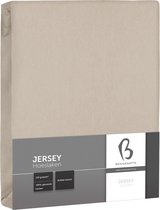 Bonnanotte Hoeslaken Jersey Dubbel Stretch Kiezel 180x220