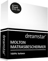 Dreamstar Molton Matrasbeschermer 180x210 tricot boord