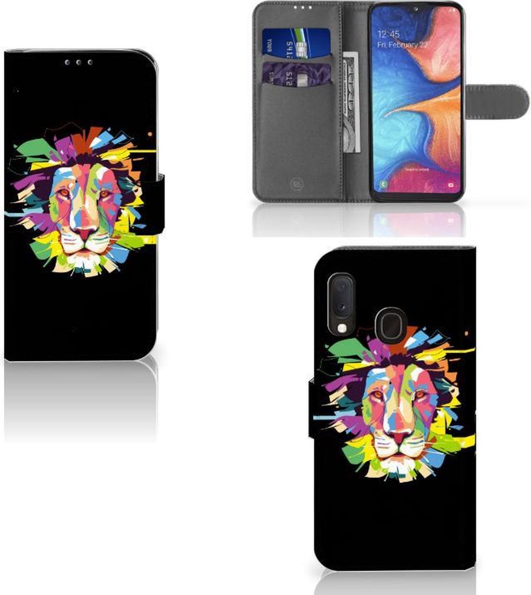 Samsung Galaxy A20e Leuk Hoesje Lion Color