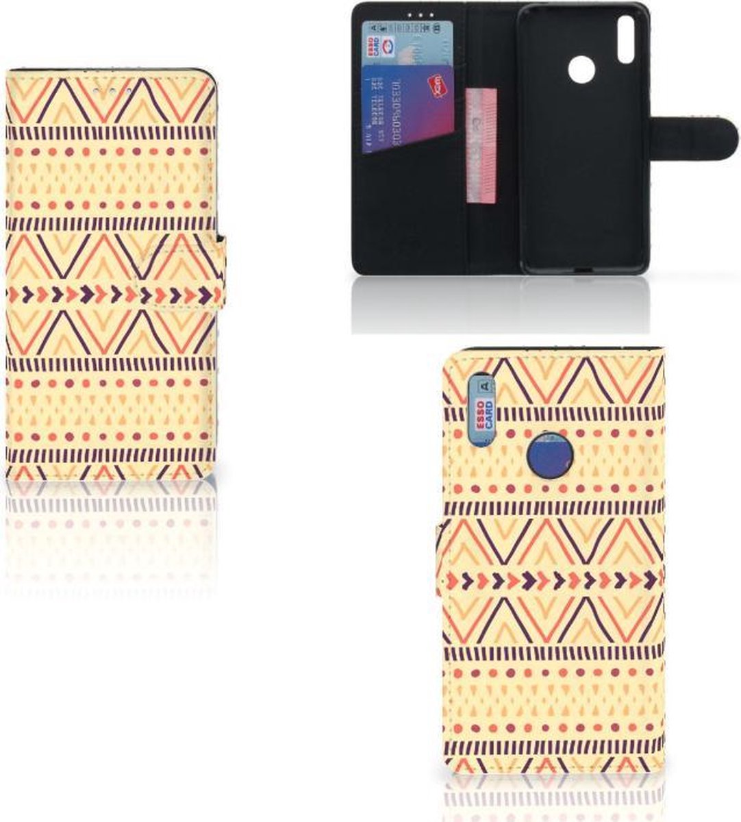 Huawei Y7 (2019) Telefoon Hoesje Aztec Yellow